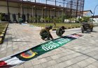 Perindah Lokasi TMMD Ke-128 di Desa Brabe Probolinggo, Satgas Pasang Umbul-Umbul untuk Menyambut Tim Wasev Sterad TNI AD