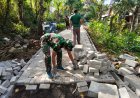 Pemasangan Pavingisasi di Dusun Klagin Capai 550 Meter, Satgas TMMD Ke-128 Kodim 0820 Probolinggo Kebut Penyelesaian